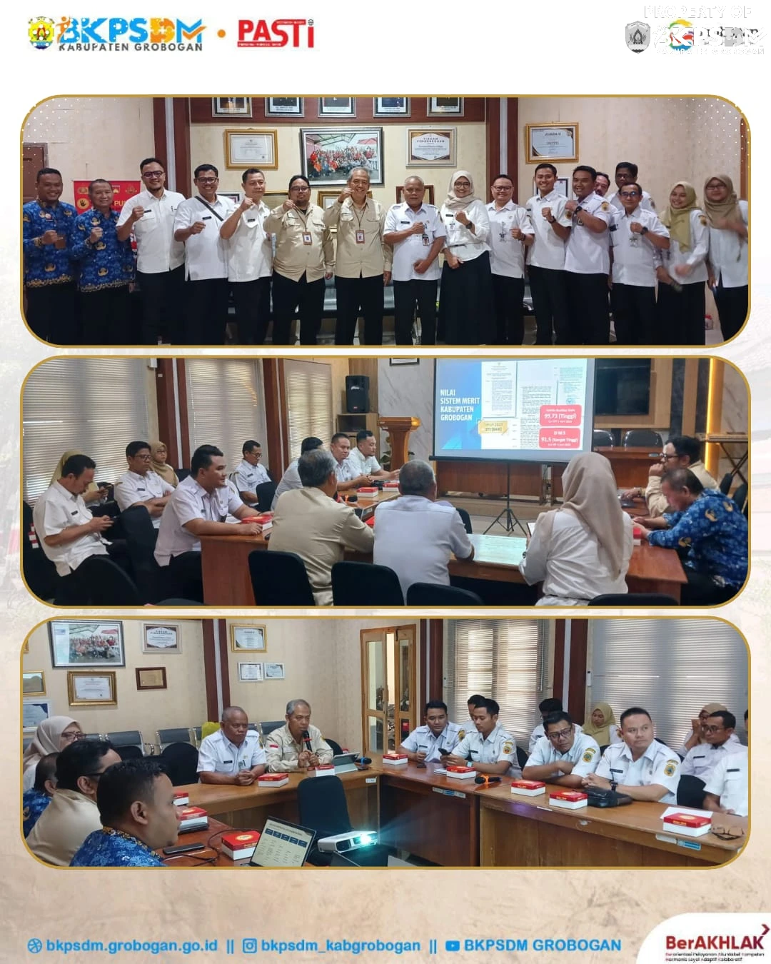 Perkuat Implementasi Manajemen Talenta ASN, BKPSDM Kabupaten Pati Lakukan Studi Banding ke BKPSDM Kabupaten Grobogan