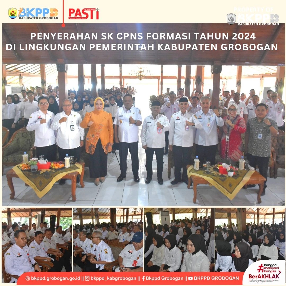 Penyerahan Surat Keputusan CPNS Formasi 2024 di Lingkungan Kabupaten Grobogan Secara Digital