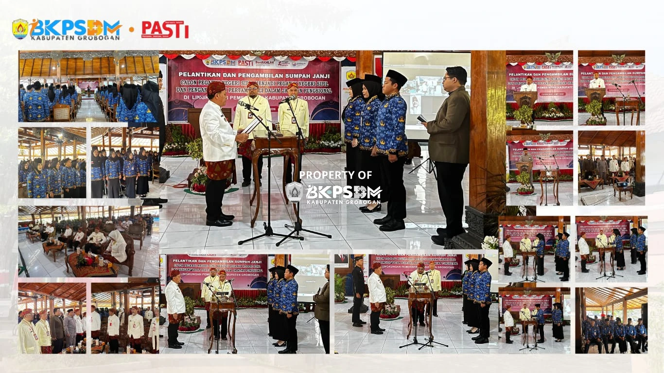 PELANTIKAN DAN PENGAMBILAN SUMPAH JANJI CALON PEGAWAI NEGERI SIPIL MENJADI PEGAWAI NEGERI SIPIL SERTA PENGANGKATAN PERTAMA KALI DALAM JABATAN FUNGSIONAL